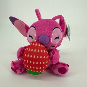 Disney Lilo & Stitch Angel Strawberry Feed Me 6" Plush NWT Plushie Disney
